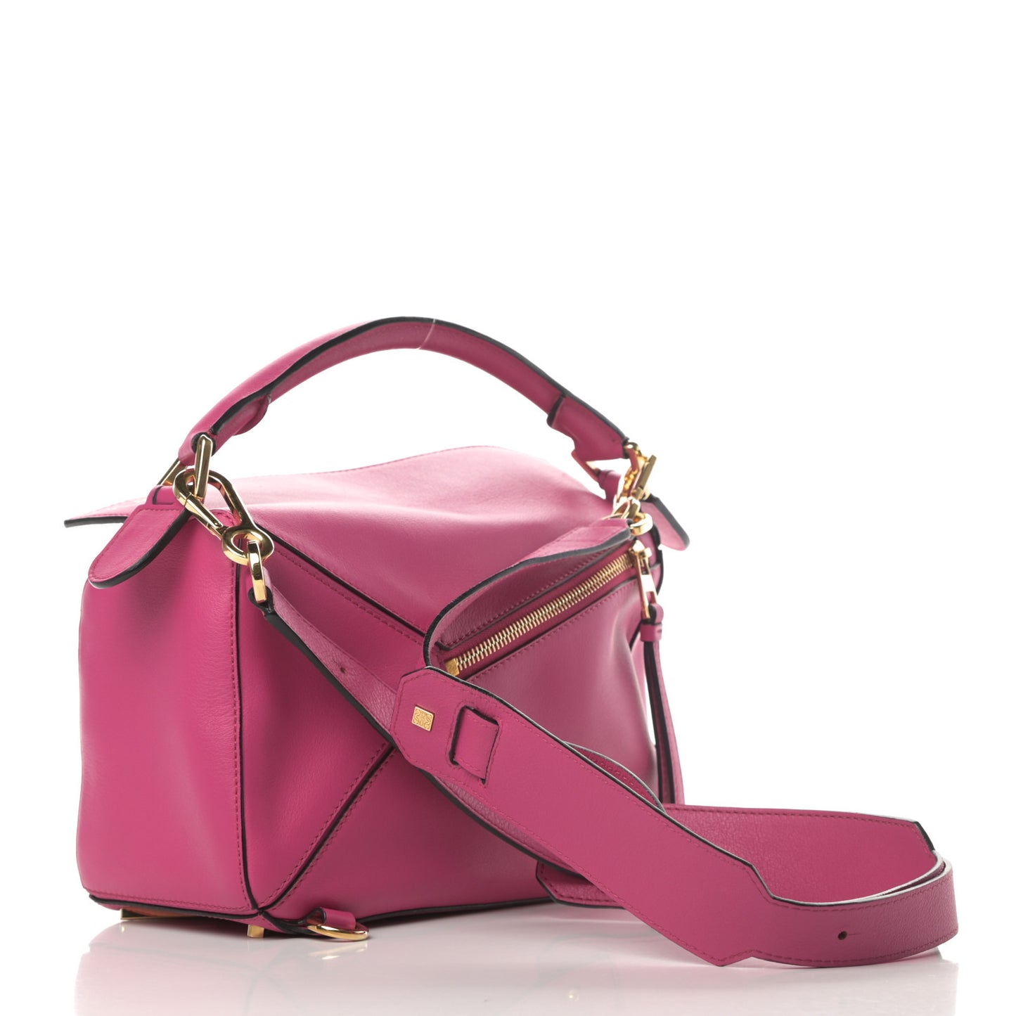 Calfskin Small Puzzle Bag Fuchsia