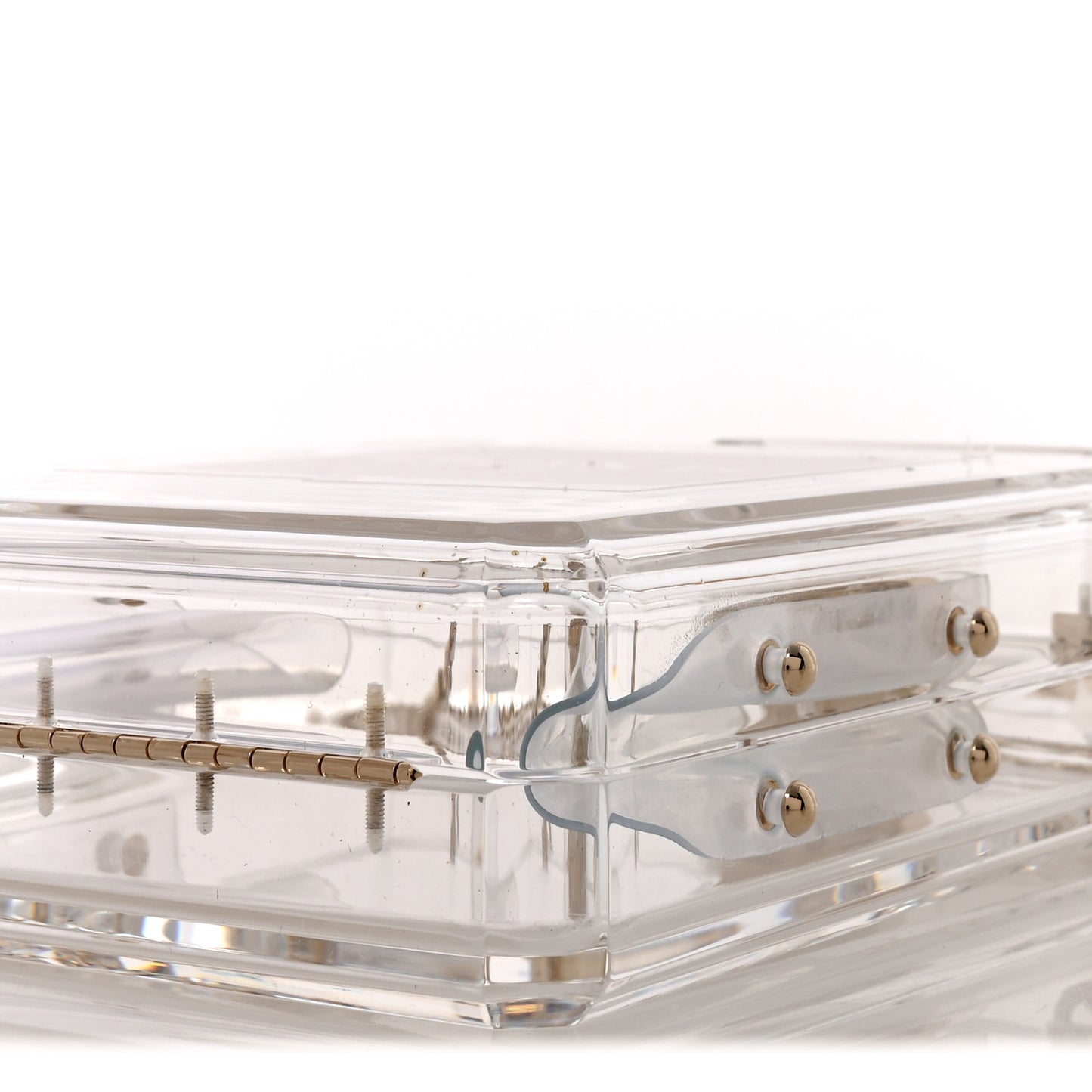 Transluscent Plexiglass Perfume Bottle Clutch