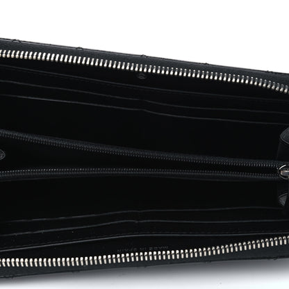 Chanel Patent Quilted Large Gusset Zip Around Wallet Black 4 of 4