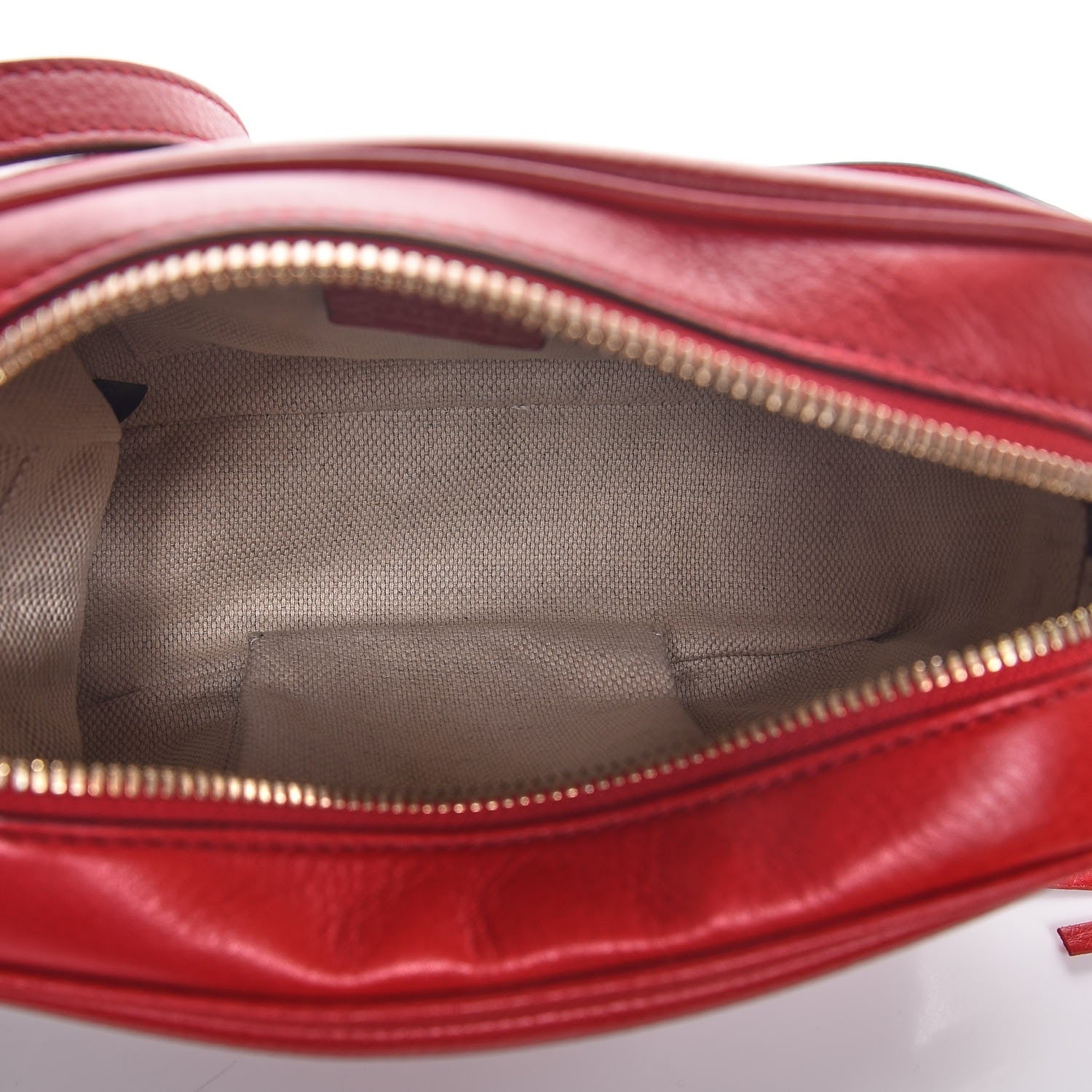 Gucci Pebbled Calfskin Small Soho Disco Bag Tabasco Red 5 of 7