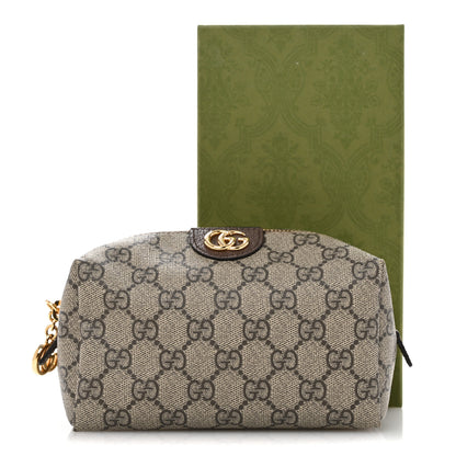Gucci Soft GG Supreme Monogram Calfskin Medium Ophidia Cosmetic Case Beige Ebony New Acero 8 of 8