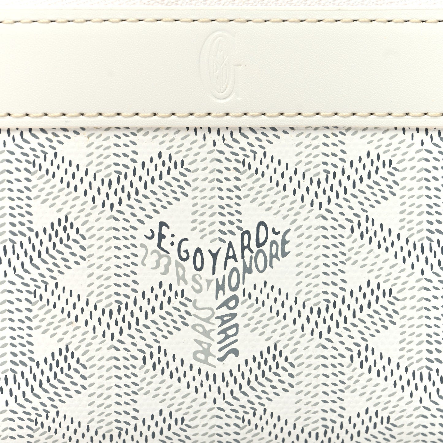 Goyardine Compact Wallet White