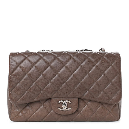 Chanel Caviar Quilted Jumbo Single Flap Brown 1 of 4