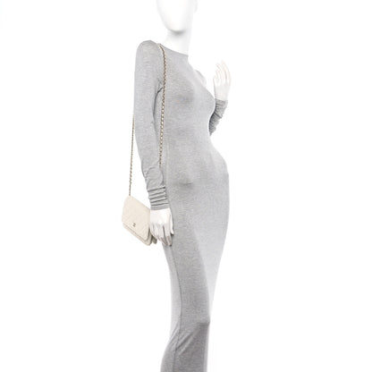 Chanel Caviar Quilted Wallet on Chain WOC White 2 of 11