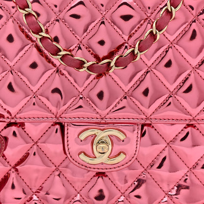 Chanel Mirror Calfskin Metallic Calfskin Quilted Hollywood Boulevard Backpack Pink 8 of 15