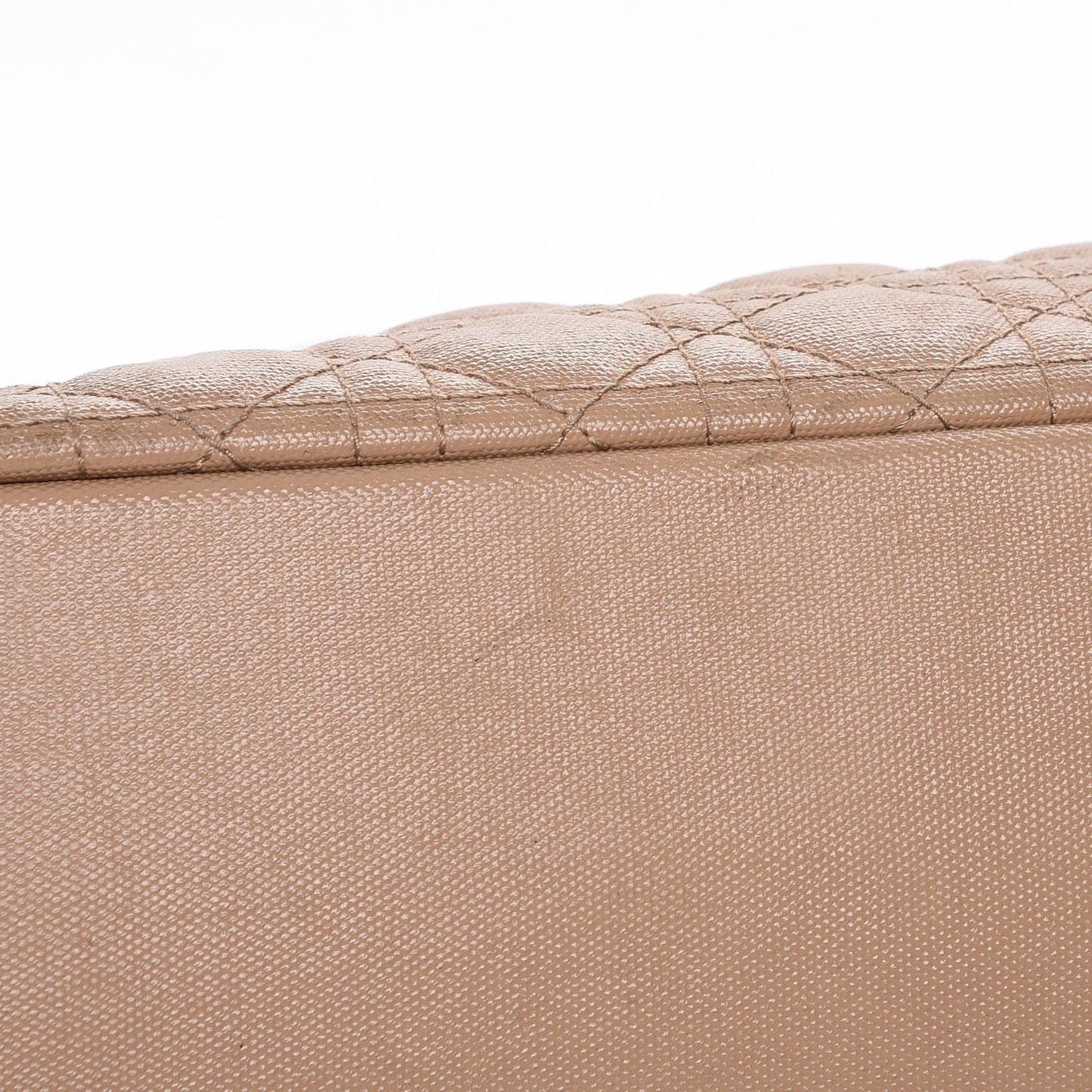 Coated Canvas Cannage Small Panarea Tote Beige