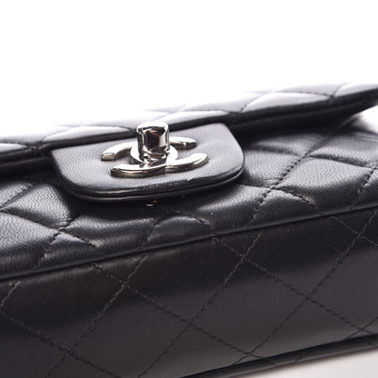 Chanel Lambskin Quilted Extra Mini Rectangular Flap Black 8 of 8