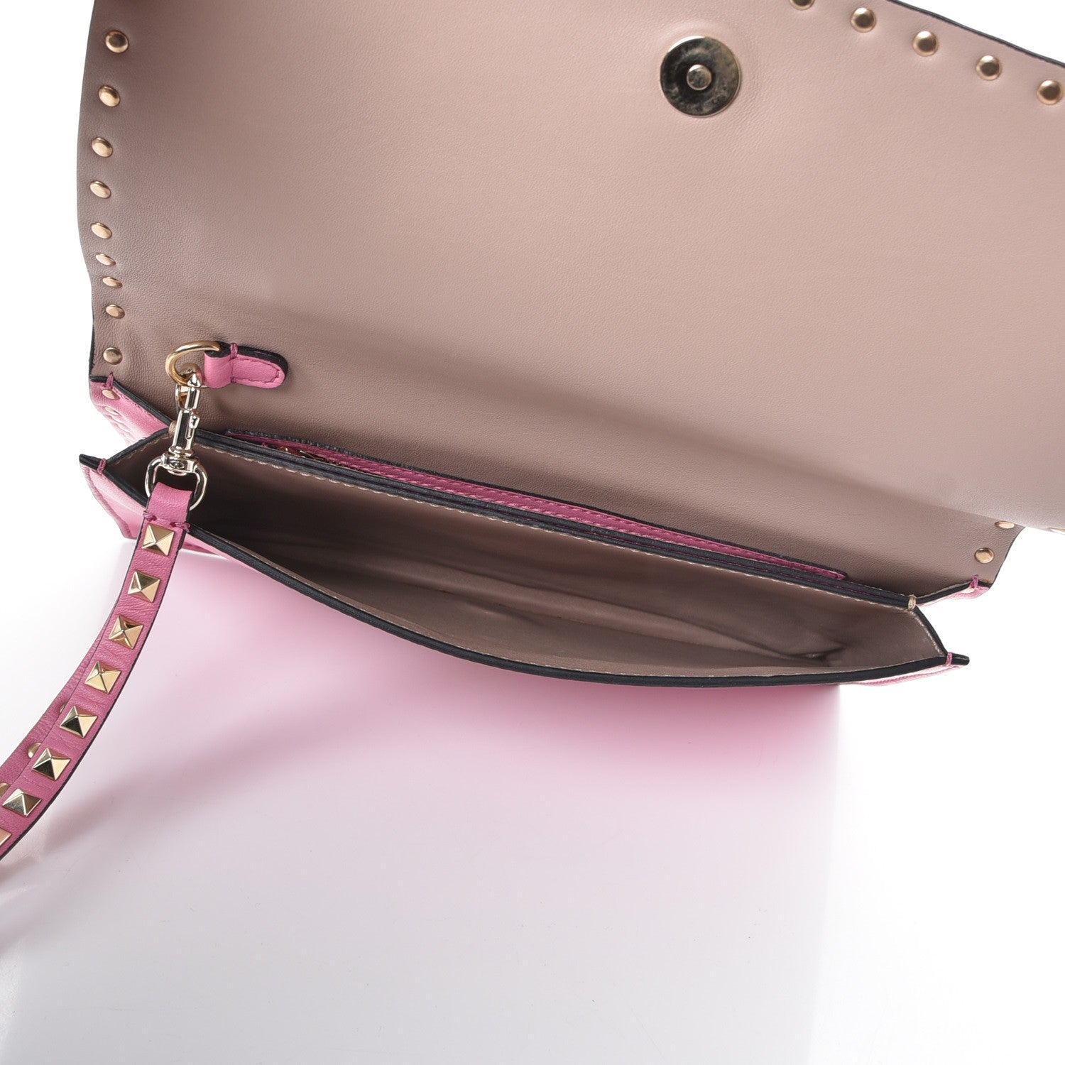 Valentino Garavani Nappa Rockstud Wristlet Clutch Ninphea 5 of 7