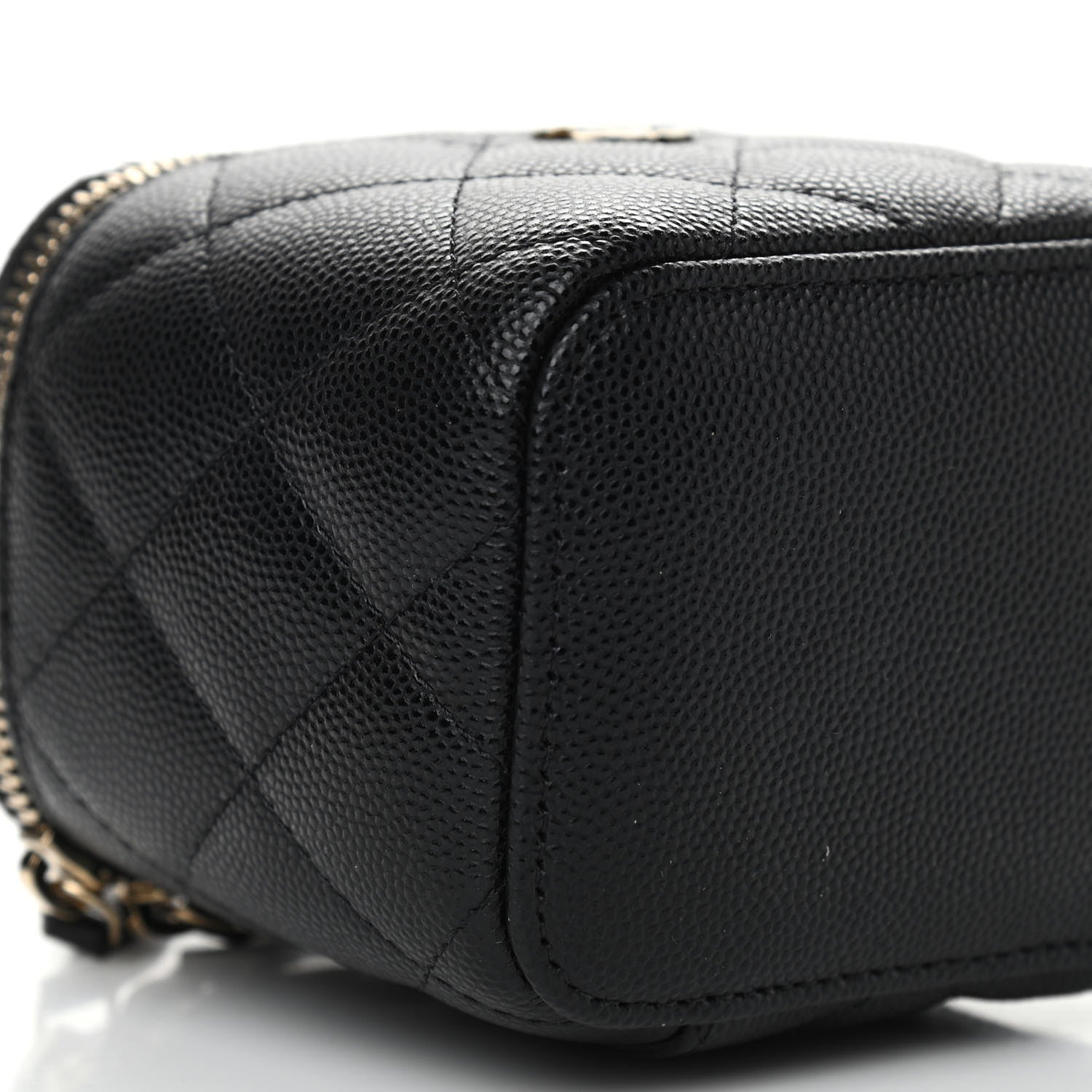 Chanel Caviar Quilted Mini Vanity Case With Chain Black 9 of 11