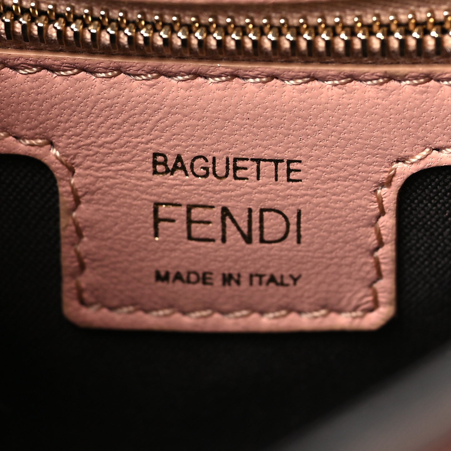 Nappa FF 1974 Embossed Baguette Rosa Bourbon