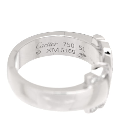 Cartier 18K White Gold Diamond C De Cartier Ring 51 5.75 4 of 4