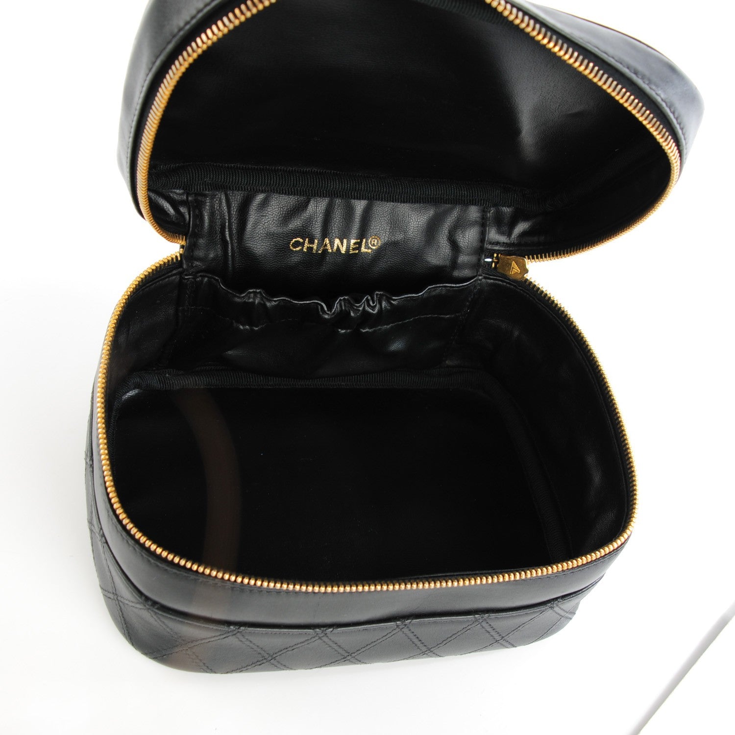 Chanel Calfskin Vanity Cosmetic Case Black 5 of 9