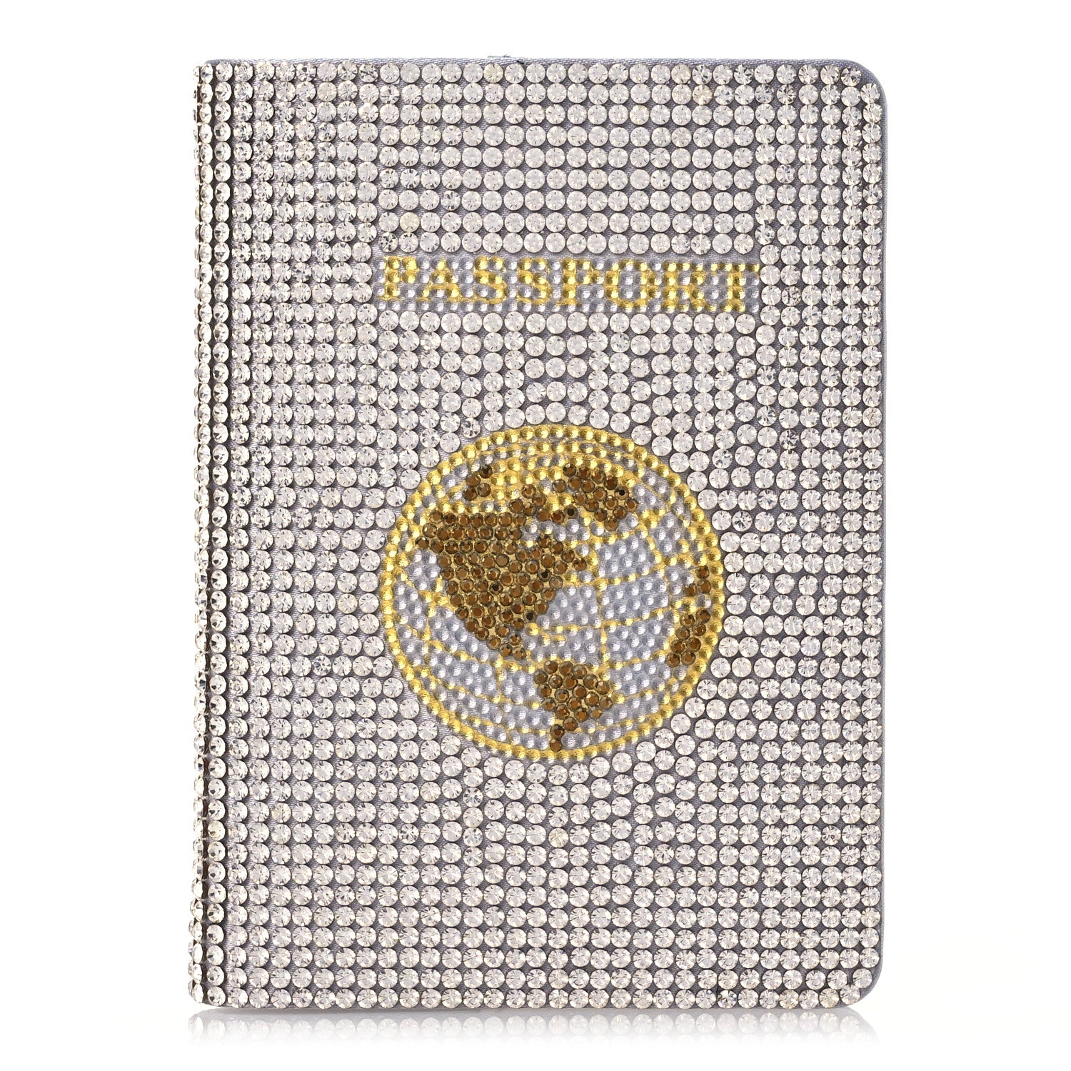 Judith Leiber Crystal Traveler Passport Holder Silver 1 of 6