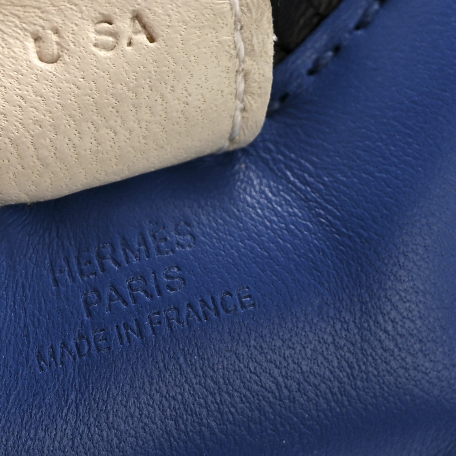 Hermes Milo Lambskin Grigri Rodeo Horse Bag Charm PM Bleu France Nata Black 3 of 5