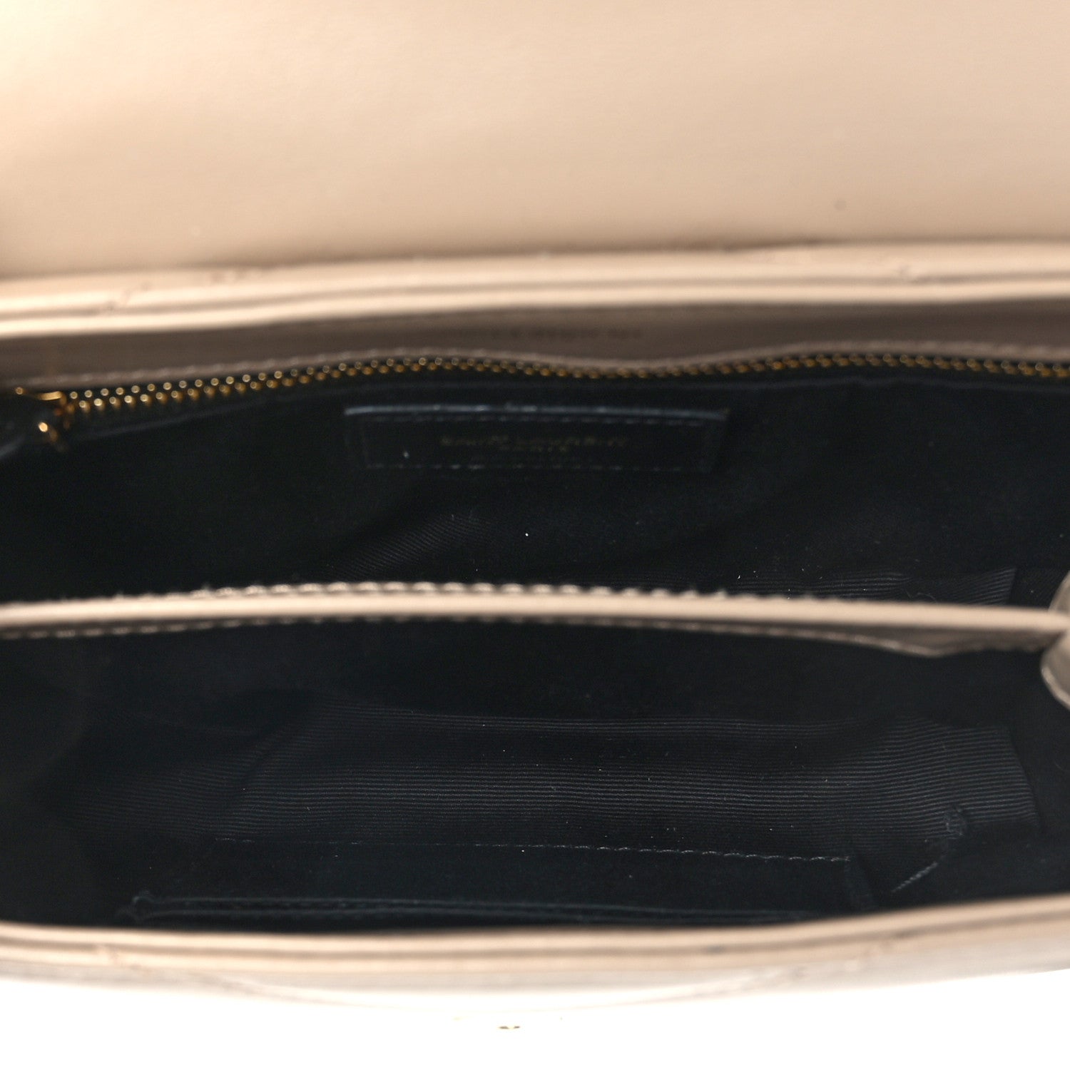 Saint Laurent Calfskin Y Quilted Monogram Toy Loulou Crossbody Bag Dark Beige 4 of 9
