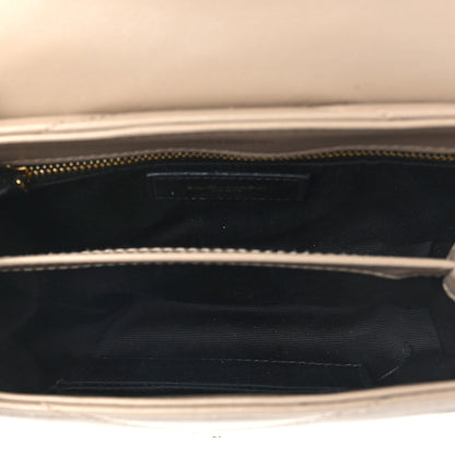 Saint Laurent Calfskin Y Quilted Monogram Toy Loulou Crossbody Bag Dark Beige 4 of 9