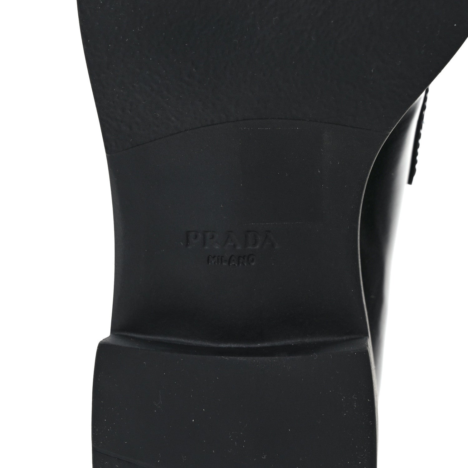 Prada Spazzolato Metal Triangle Logo 50mm Loafers 38 Black 6 of 8