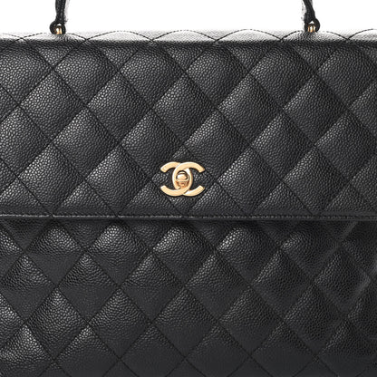 Chanel Caviar Quilted Jumbo Kelly Flap Black 8 of 11