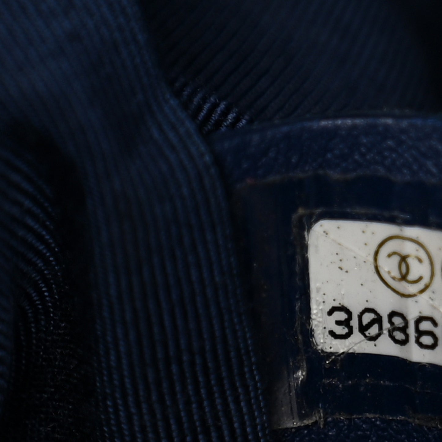 Cotton Canvas Quilted Medium Chanel 19 Flap Navy Blue
