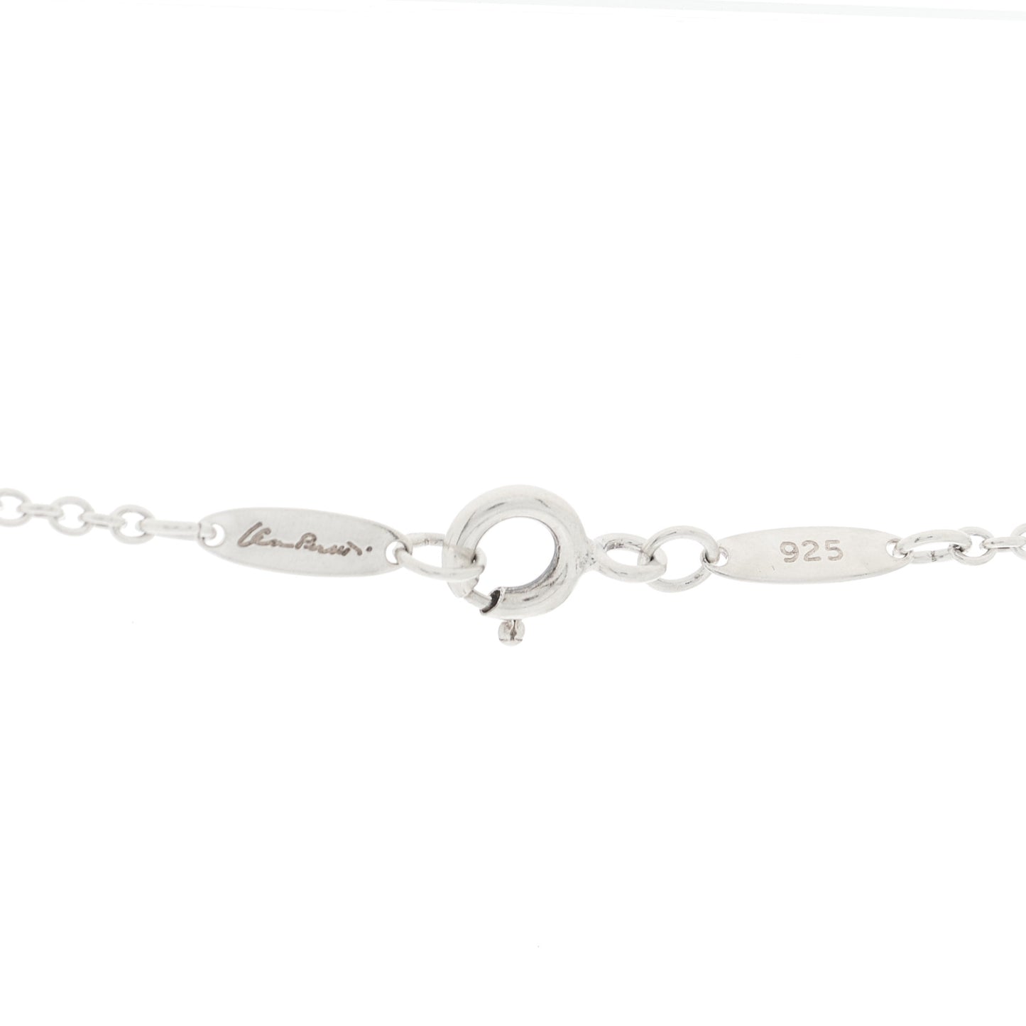 Sterling Silver 22mm Elsa Peretti Open Heart Pendant Necklace