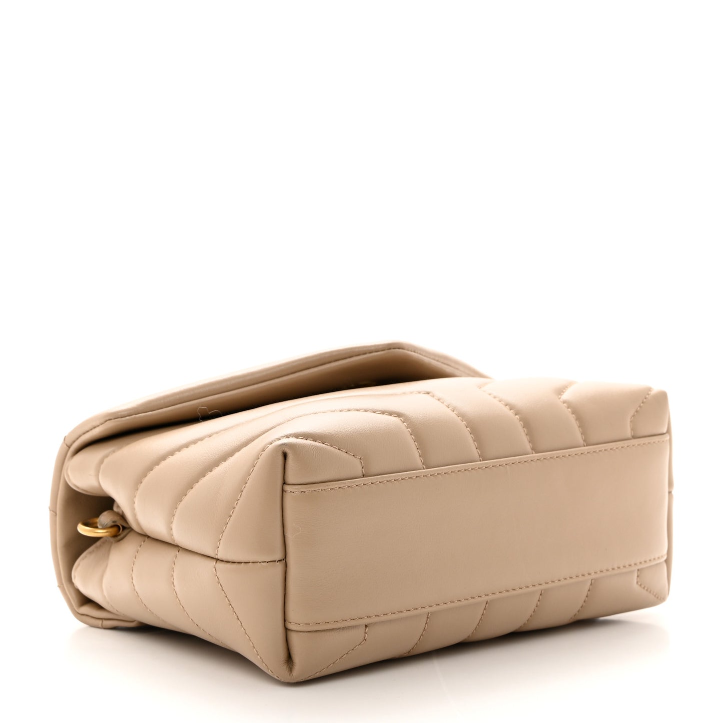 Calfskin Y Quilted Monogram Toy Loulou Crossbody Bag Dark Beige