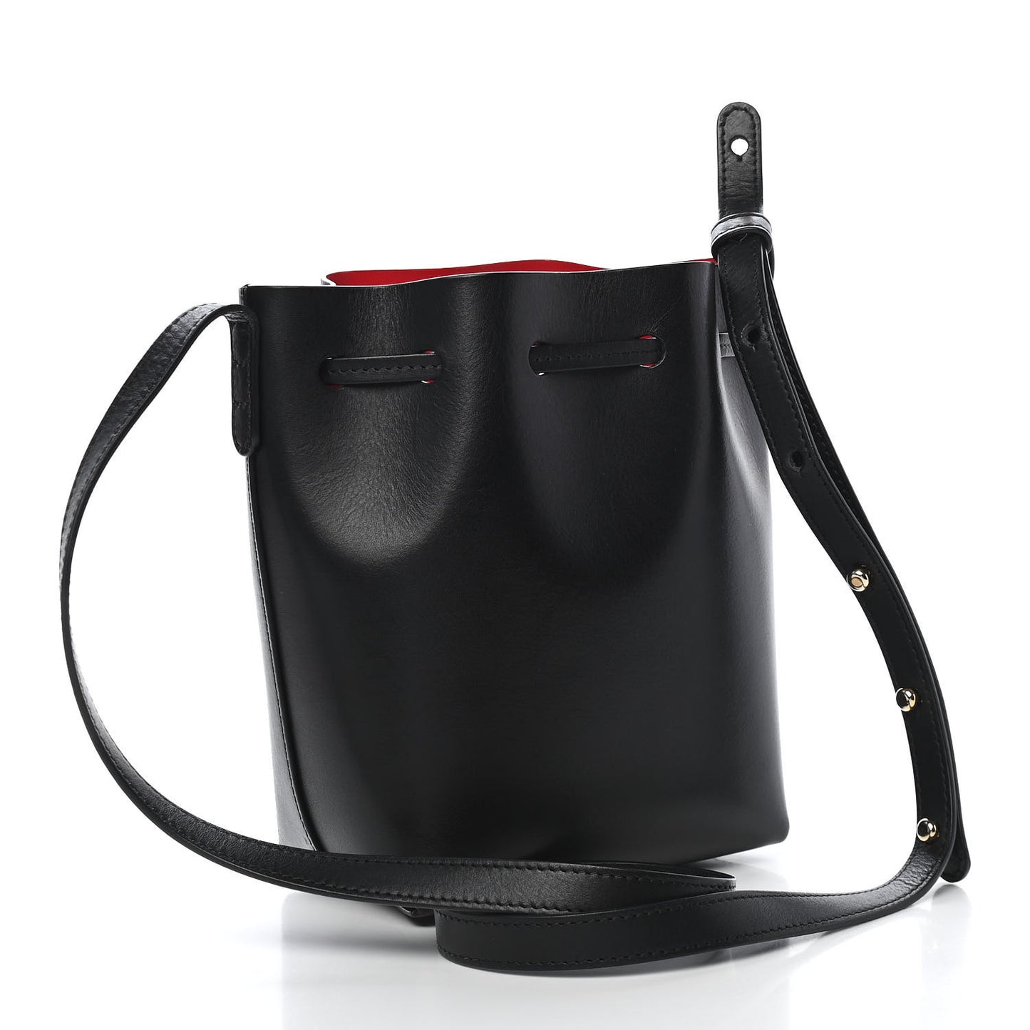 Calfskin Mini Mini Bucket Bag Black Flamma
