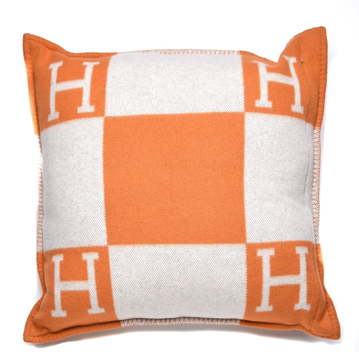 Wool Cashmere Avalon Pillow GM Ecru Potiron