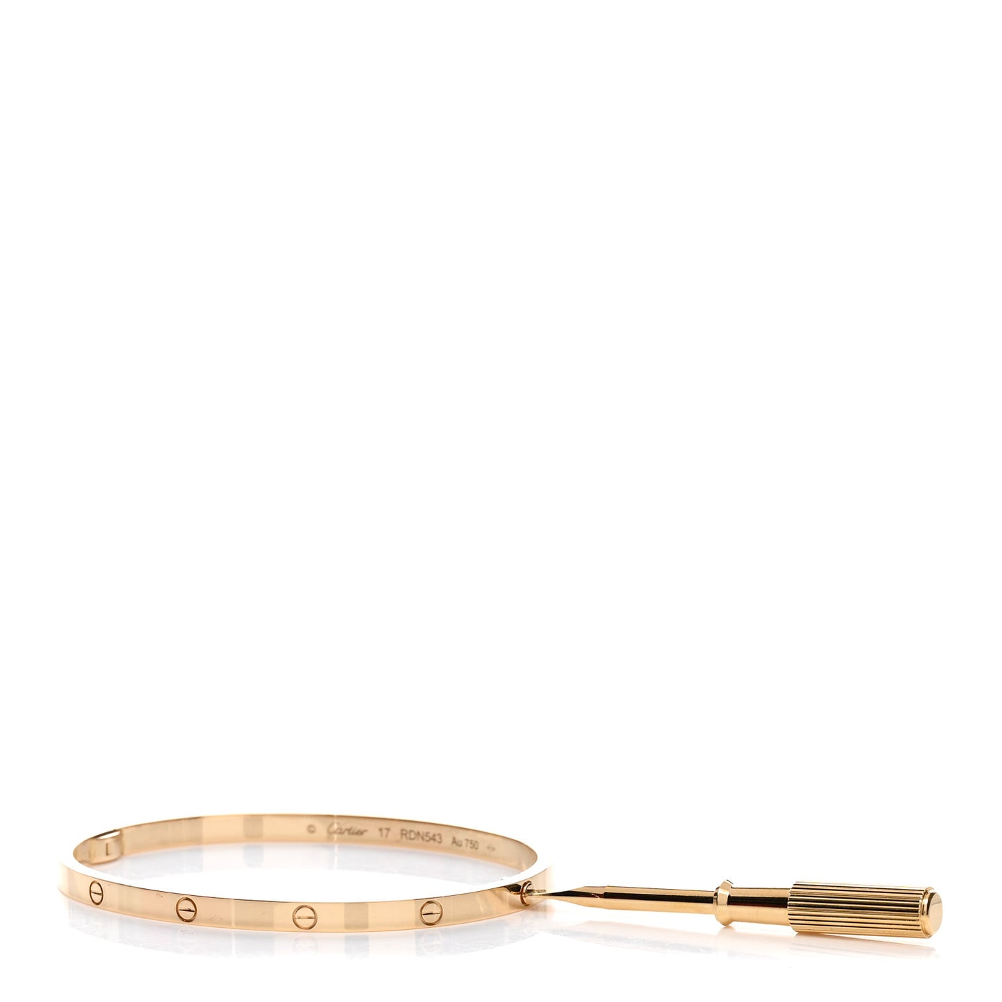 18K Yellow Gold Small LOVE Bracelet 17
