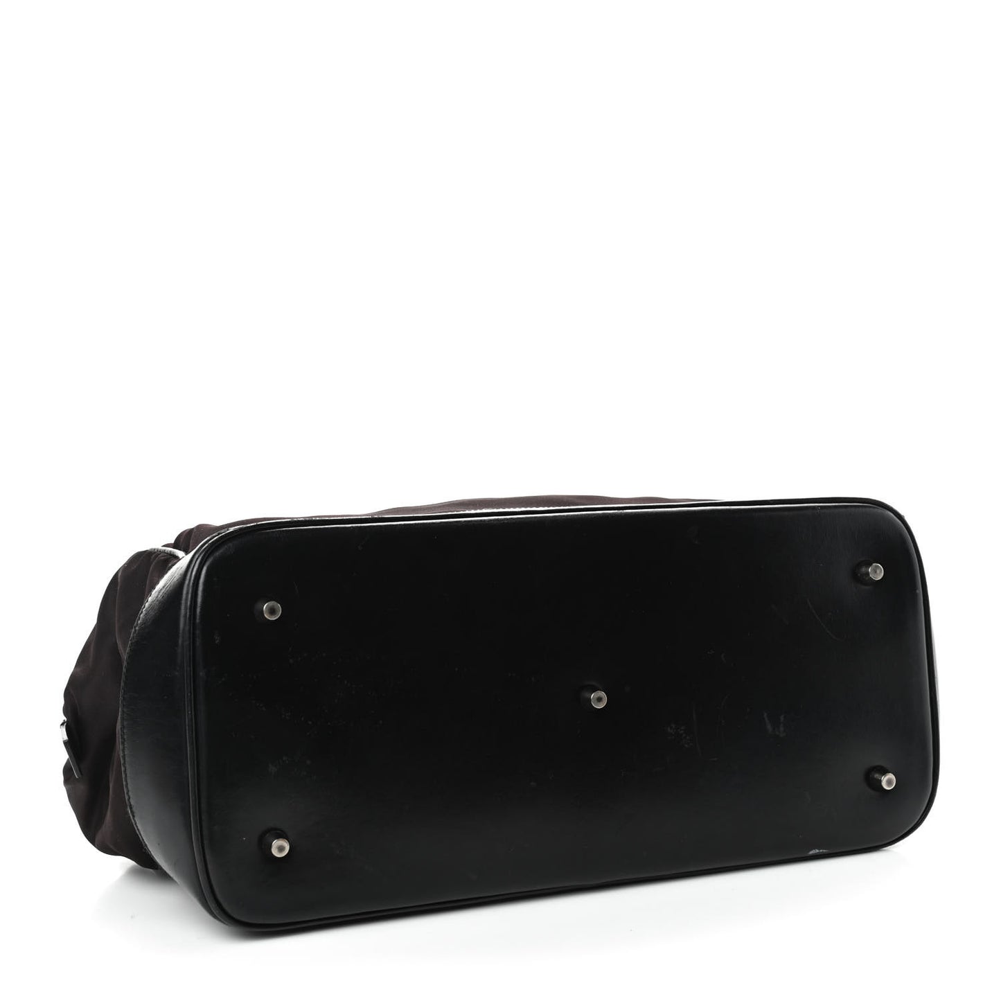 Tessuto Nylon Soft Calfskin Shoulder Bag Ebano