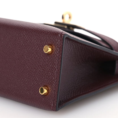 Hermes Epsom Horseshoe Mini Kelly Sellier 20 Bordeaux Vert Bosphore 10 of 11