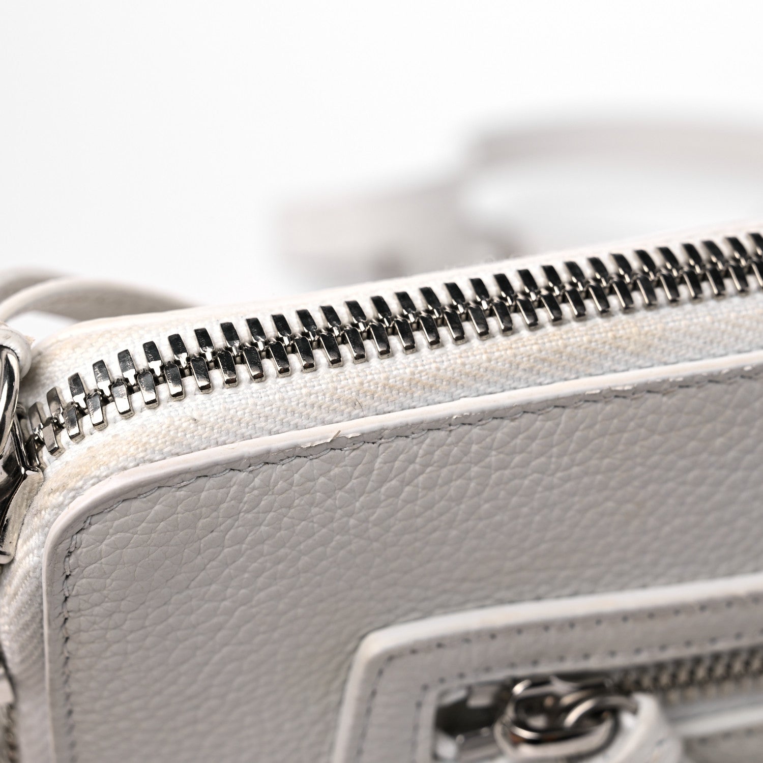 Balenciaga Grained Calfskin Classic Silver Hardware Reporter Crossbody White 13 of 15