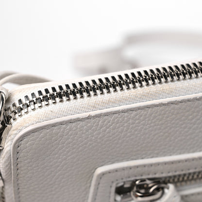 Balenciaga Grained Calfskin Classic Silver Hardware Reporter Crossbody White 13 of 15