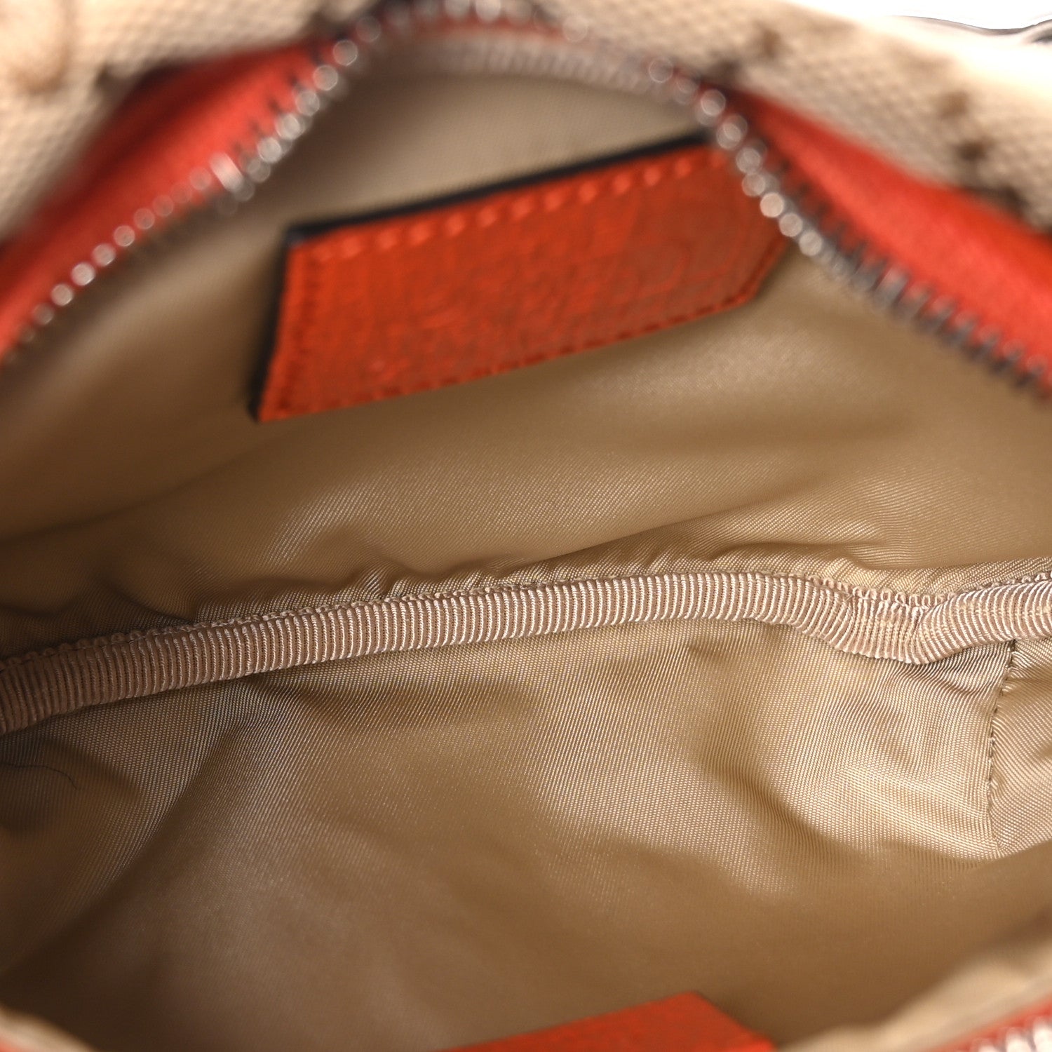 Gucci X THE NORTH FACE Monogram Textured Dollar Calfskin Embroidered Belt Bag Beige Ebony Mystic White Deep Orange 5 of 10
