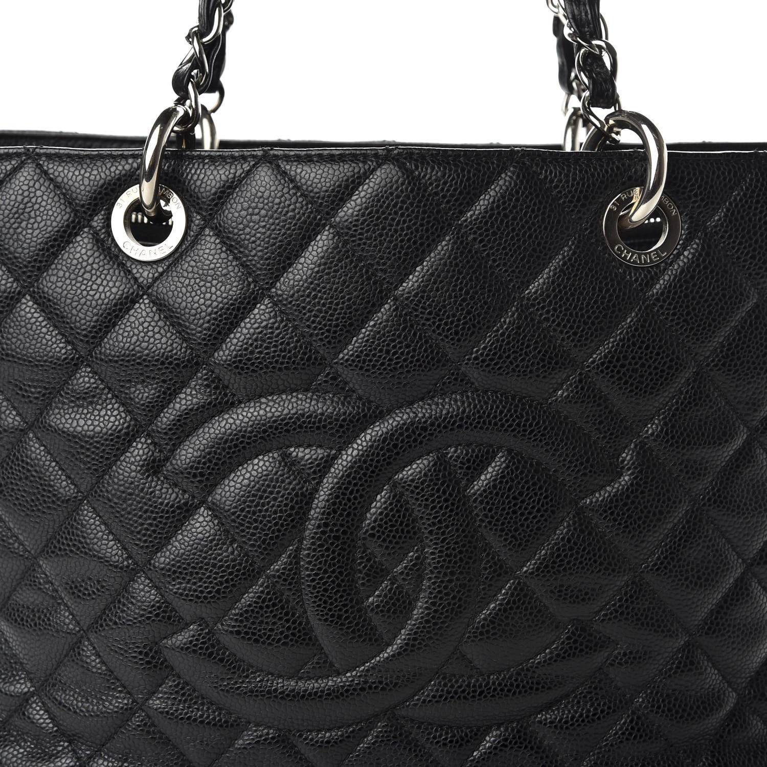 Chanel Caviar Quilted Grand Shopping Tote GST Black 9 of 9