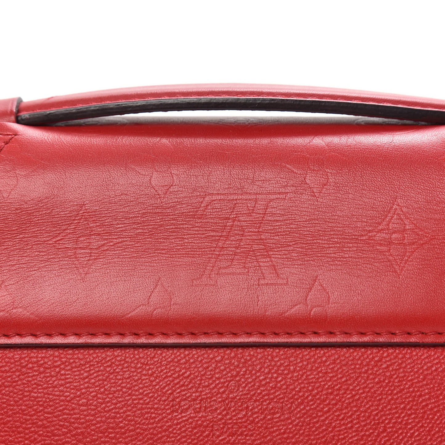 Monogram Cuir Plume Ecume Very Chain Bag Rubis Red
