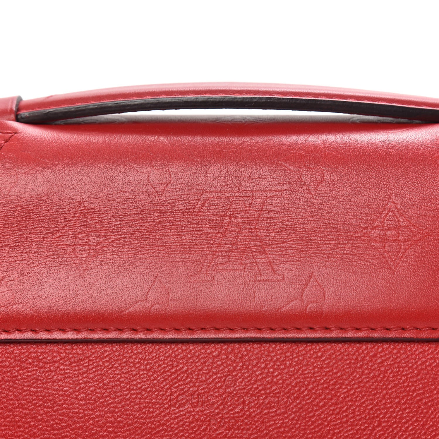 Louis Vuitton Monogram Cuir Plume Ecume Very Chain Bag Rubis Red 11 of 13