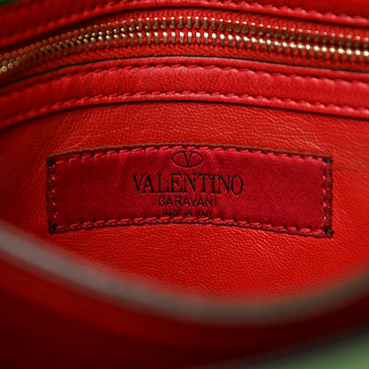 Valentino Garavani Nappa Rockstud Wristlet Clutch Deep Rose Green Grey Scarlet 6 of 13