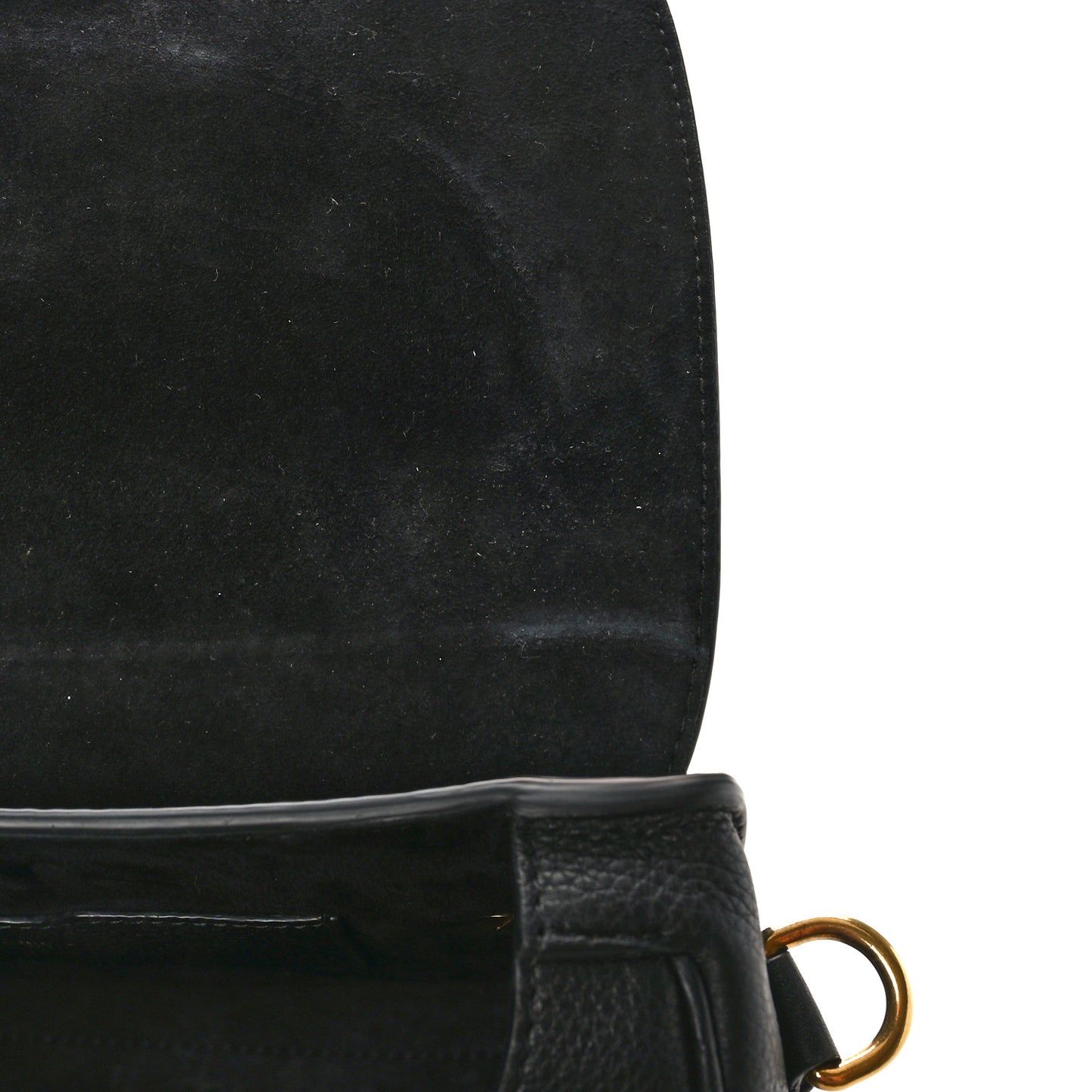 Grained Calfskin Medium Bobby Flap Black