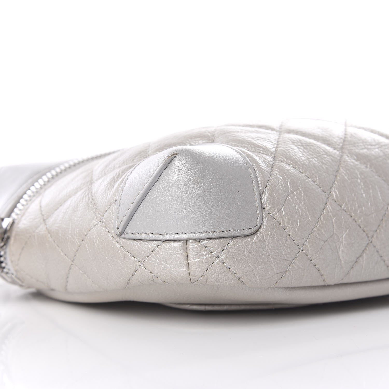Chanel Metallic Calfskin Camera Case Silver 8 of 10