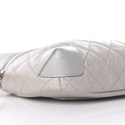 Chanel Metallic Calfskin Camera Case Silver 8 of 10