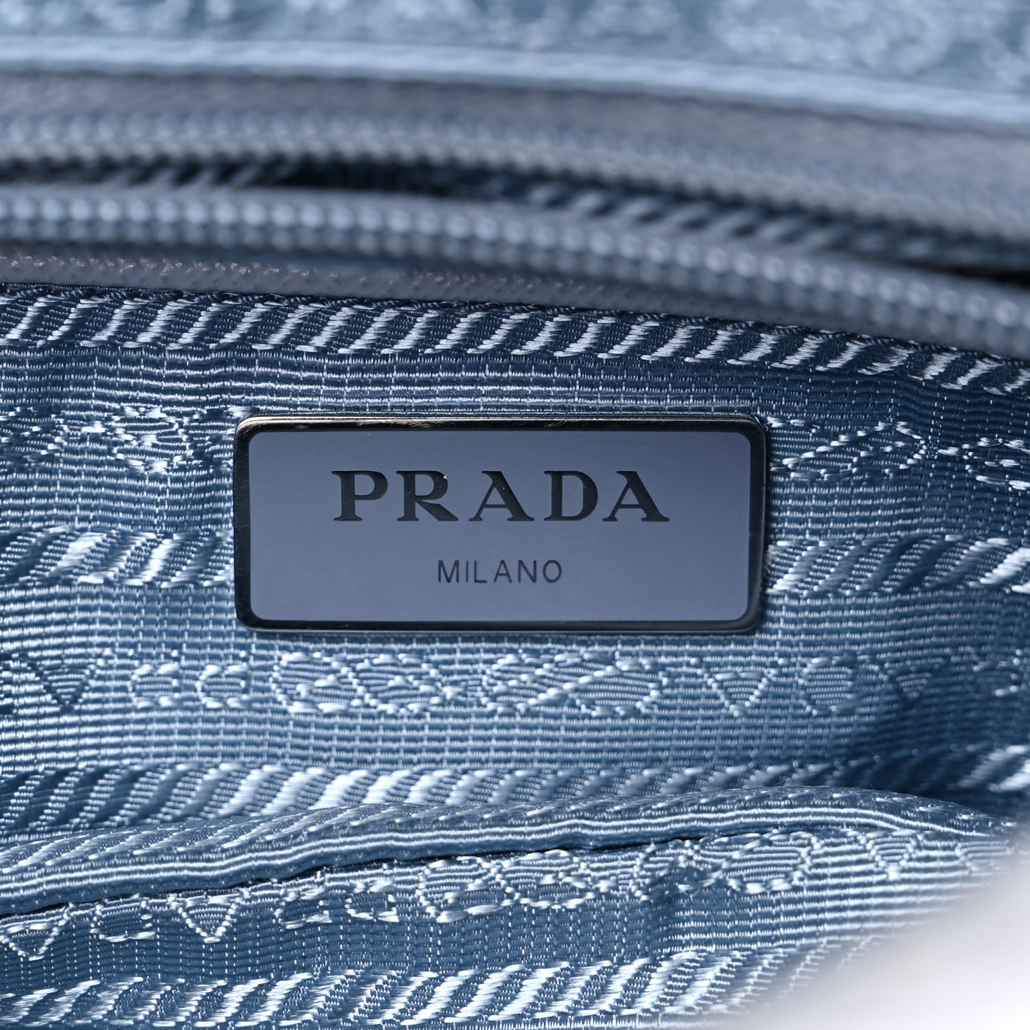 Prada Re-Nylon Vela Saffiano Pocket Double Buckle Messenger Shoulder Bag Fiordaliso 6 of 10
