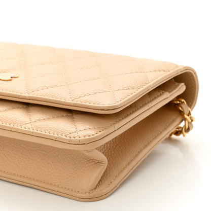 Chanel Caviar Quilted Wallet On Chain WOC Beige 11 of 11