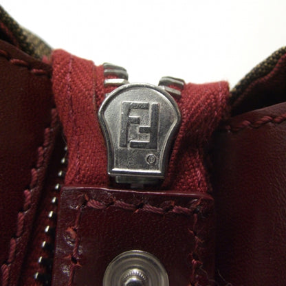 Fendi Zucca Multipocket Satchel Burgundy 9 of 9