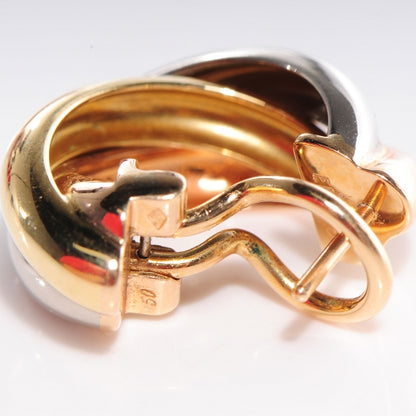 Cartier 18K Pink Yellow White Gold Small Trinity Earrings 8 of 9