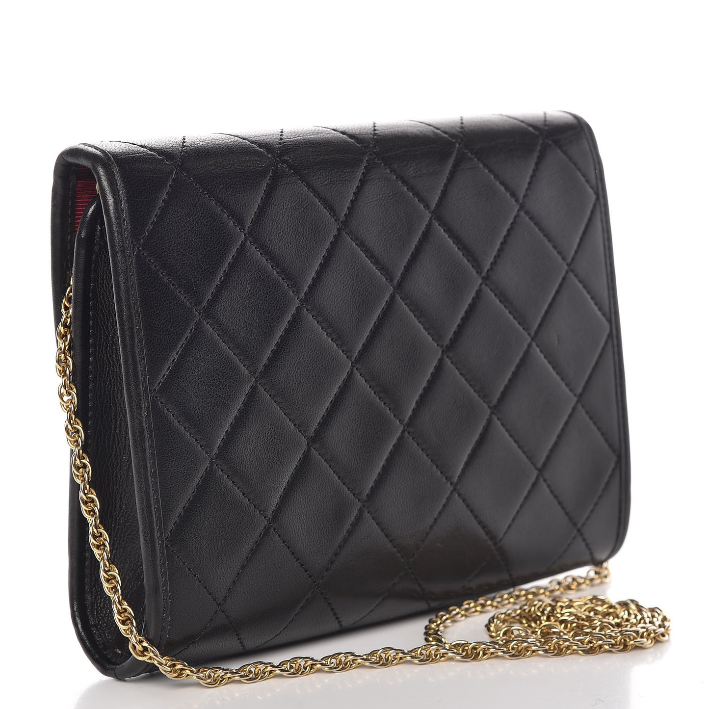 Lambskin Quilted Mini Flap Black