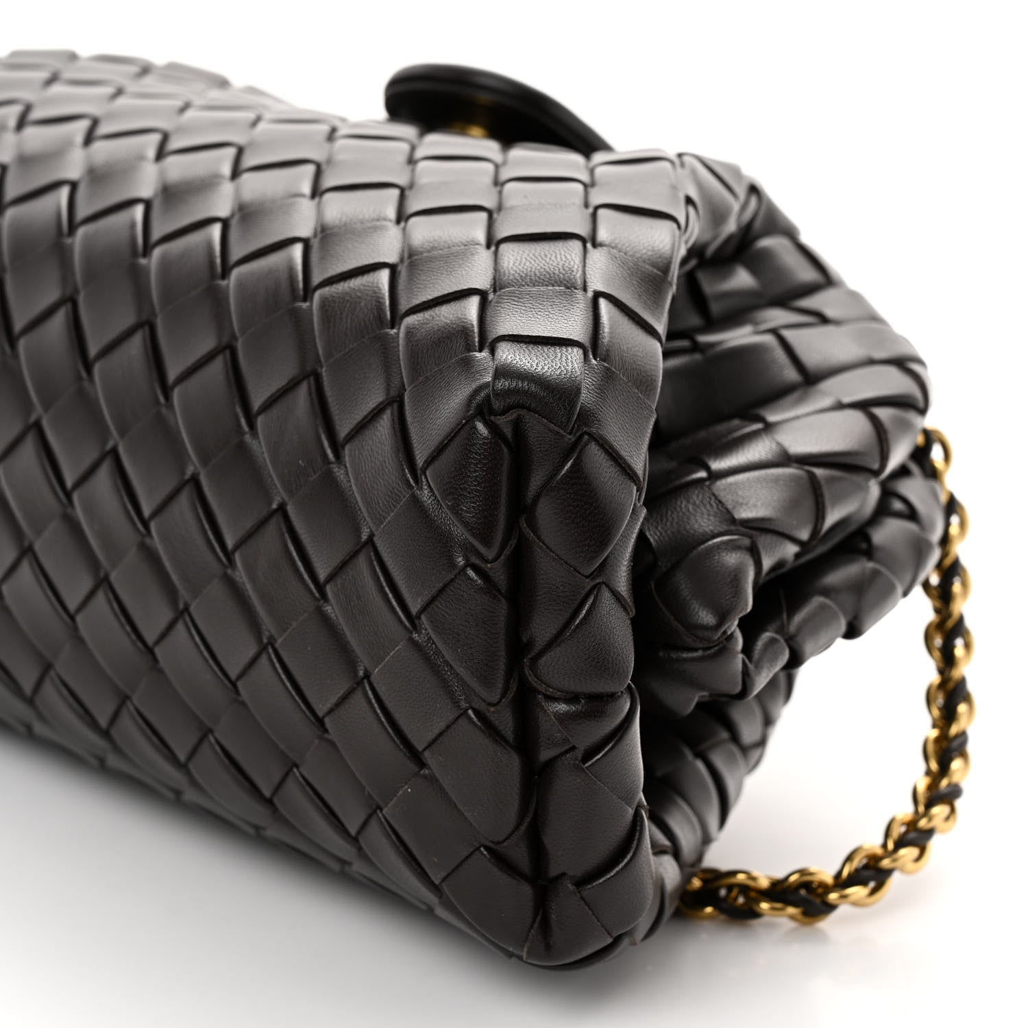 Bottega Veneta Nappa Intrecciato Teen The Lauren 1980 Clutch With Chain Fondant 9 of 9