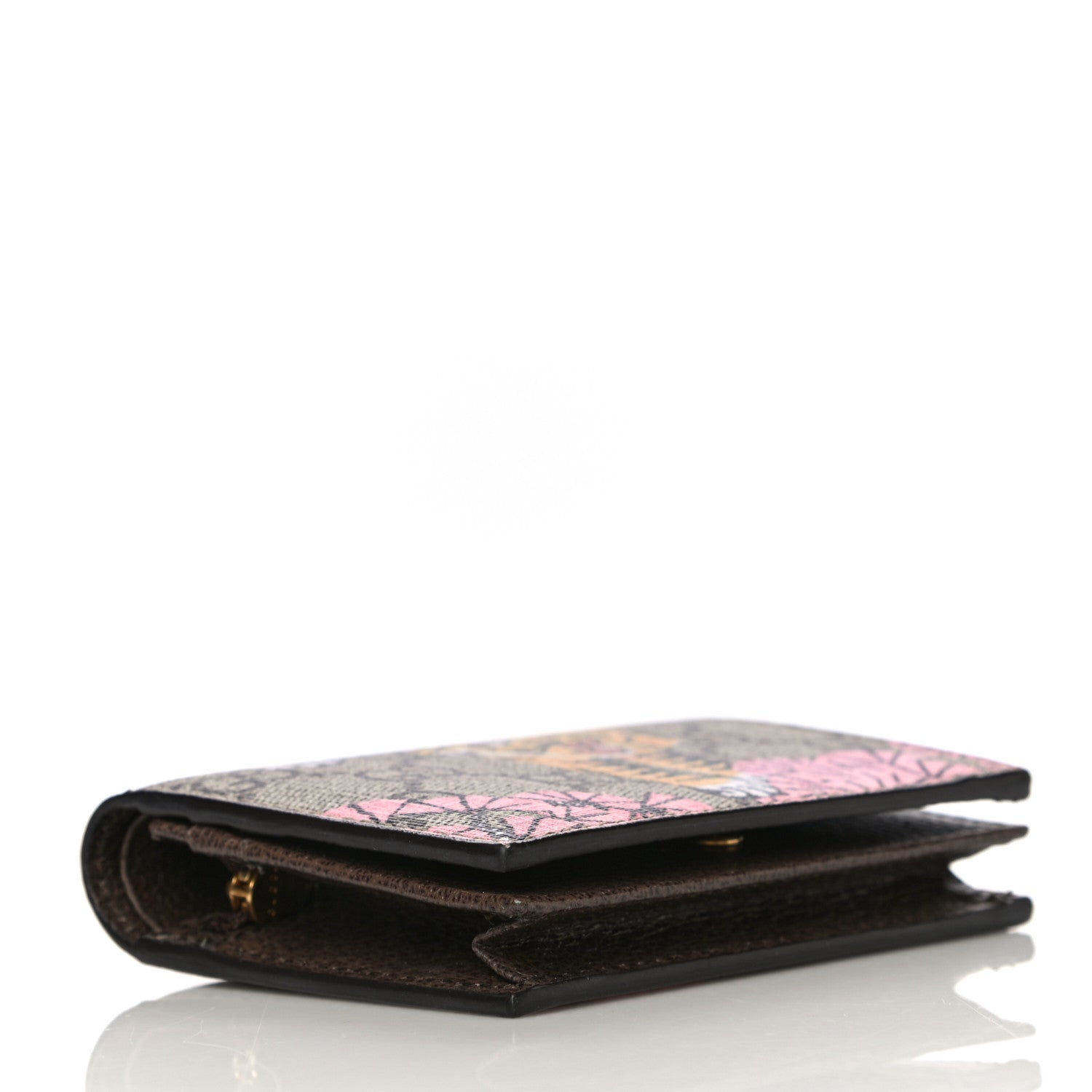 Gucci GG Supreme Monogram Bengal Card Case Beige Pink 4 of 10