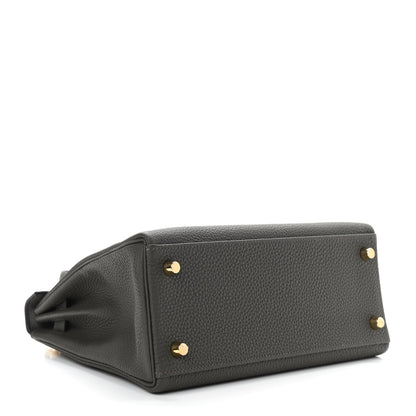 Hermes Togo Kelly Retourne 25 Vert De Gris 4 of 12
