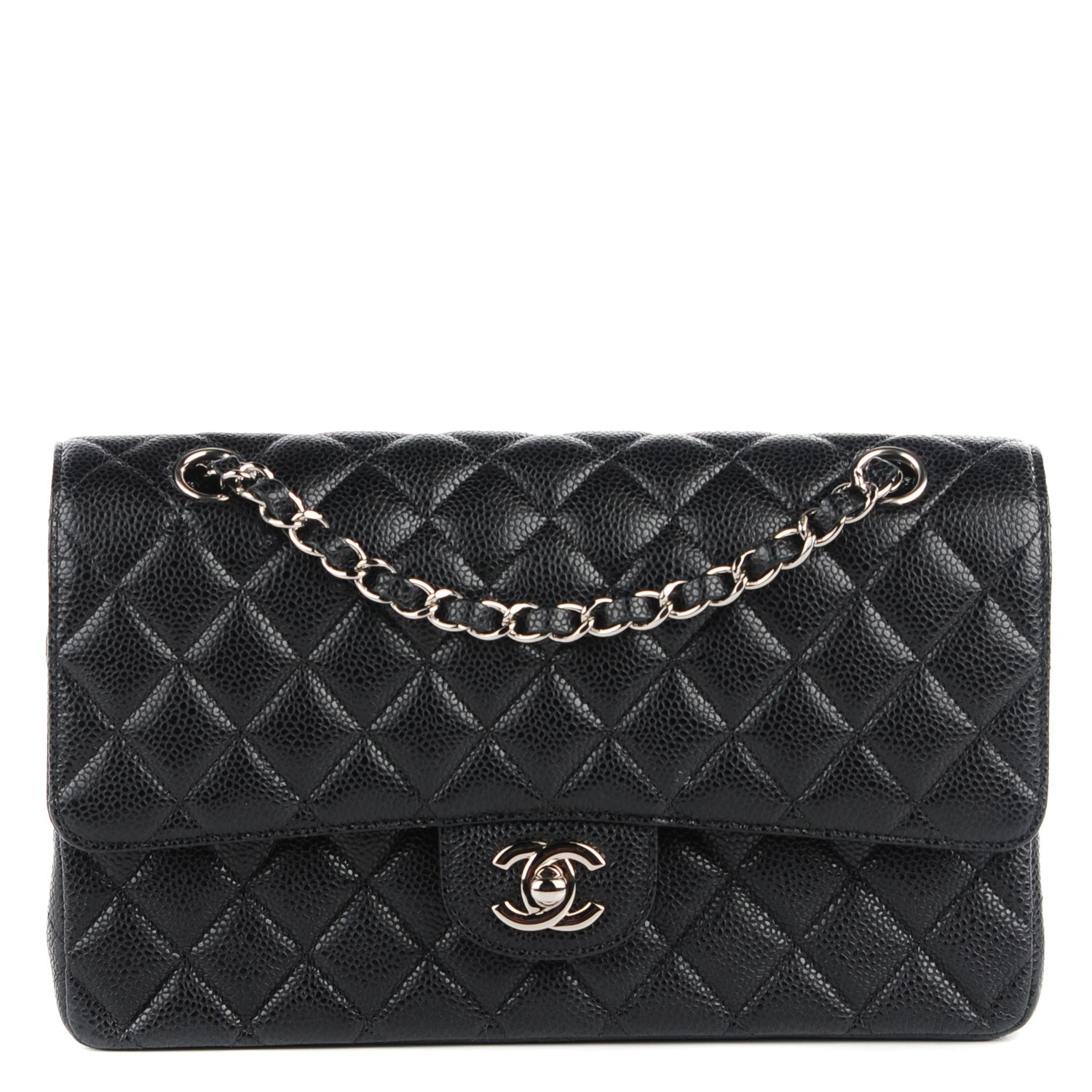 Chanel Caviar Quilted Medium Double Flap Black 1 of 8