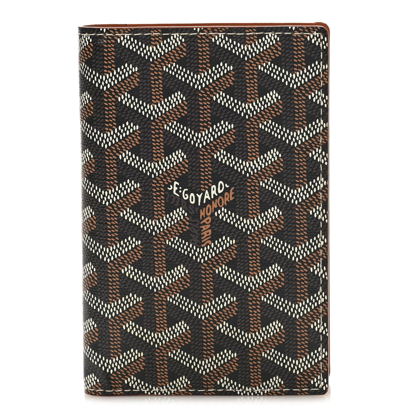 Goyardine Grenelle Passport Wallet Black Gold